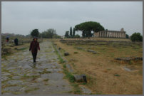 Paestum tijdens de regen