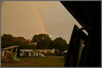 Regenboog na een buitje