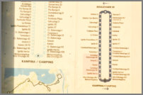 de busroute naar het centrum en terug